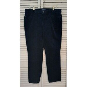 Talbots Corduroy Pants Simply Flattering Collection Women's 14P Navy Blue